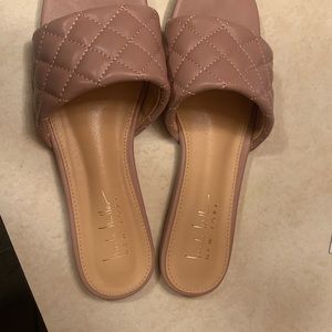 Pink/Salmon Nicole Miller sandals, never worn.
